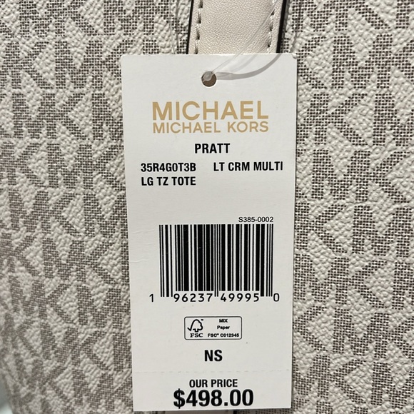 MICHAEL KORS
Pratt Large Signature Logo Tote Shoulder Bag
COLOR LIGHT CREAM
NWT - Picture 6 of 16